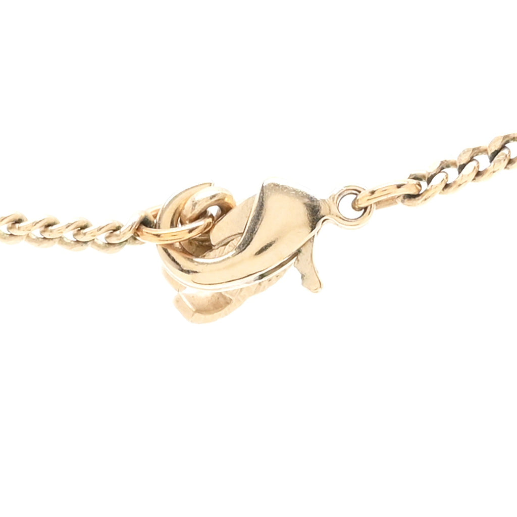 Tweed Effect CC Necklace Gold