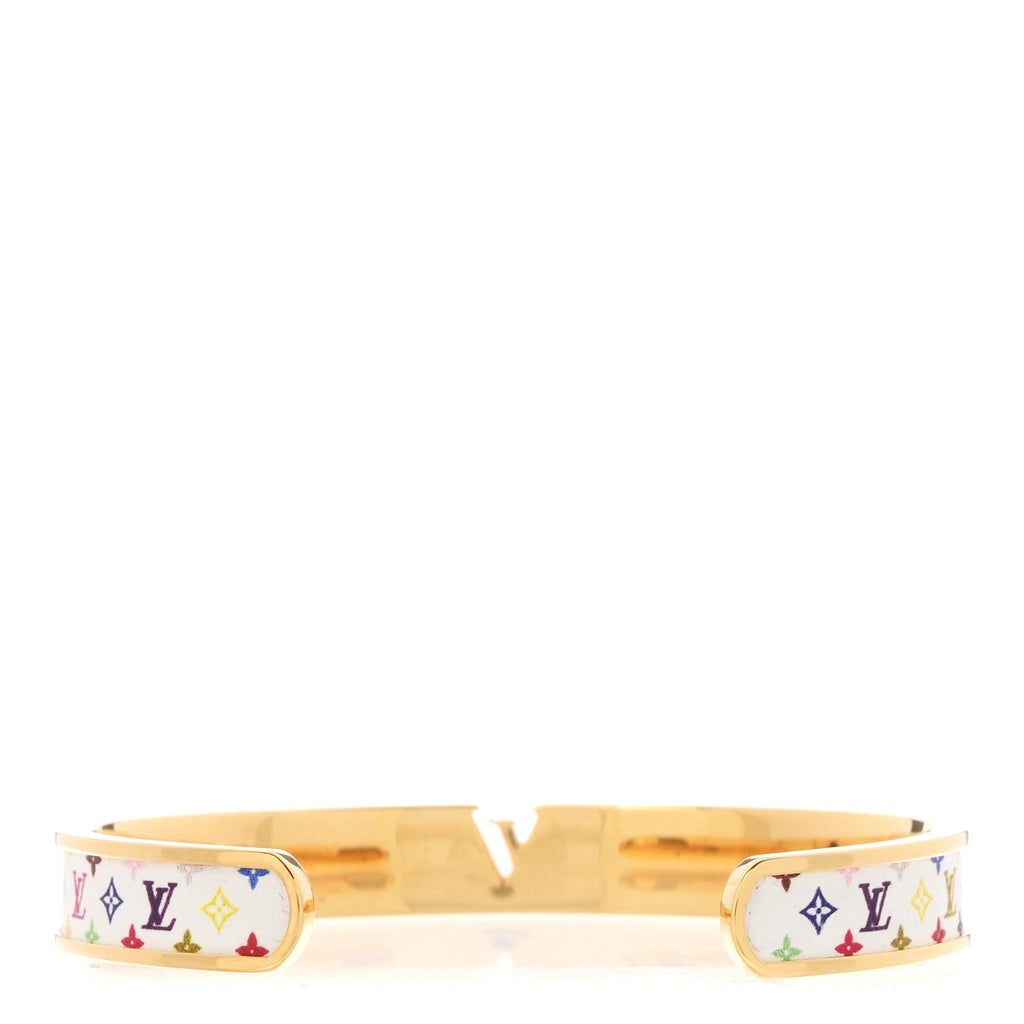 LV X TM Monogram Multicolor LV Initiales Bracelet S White