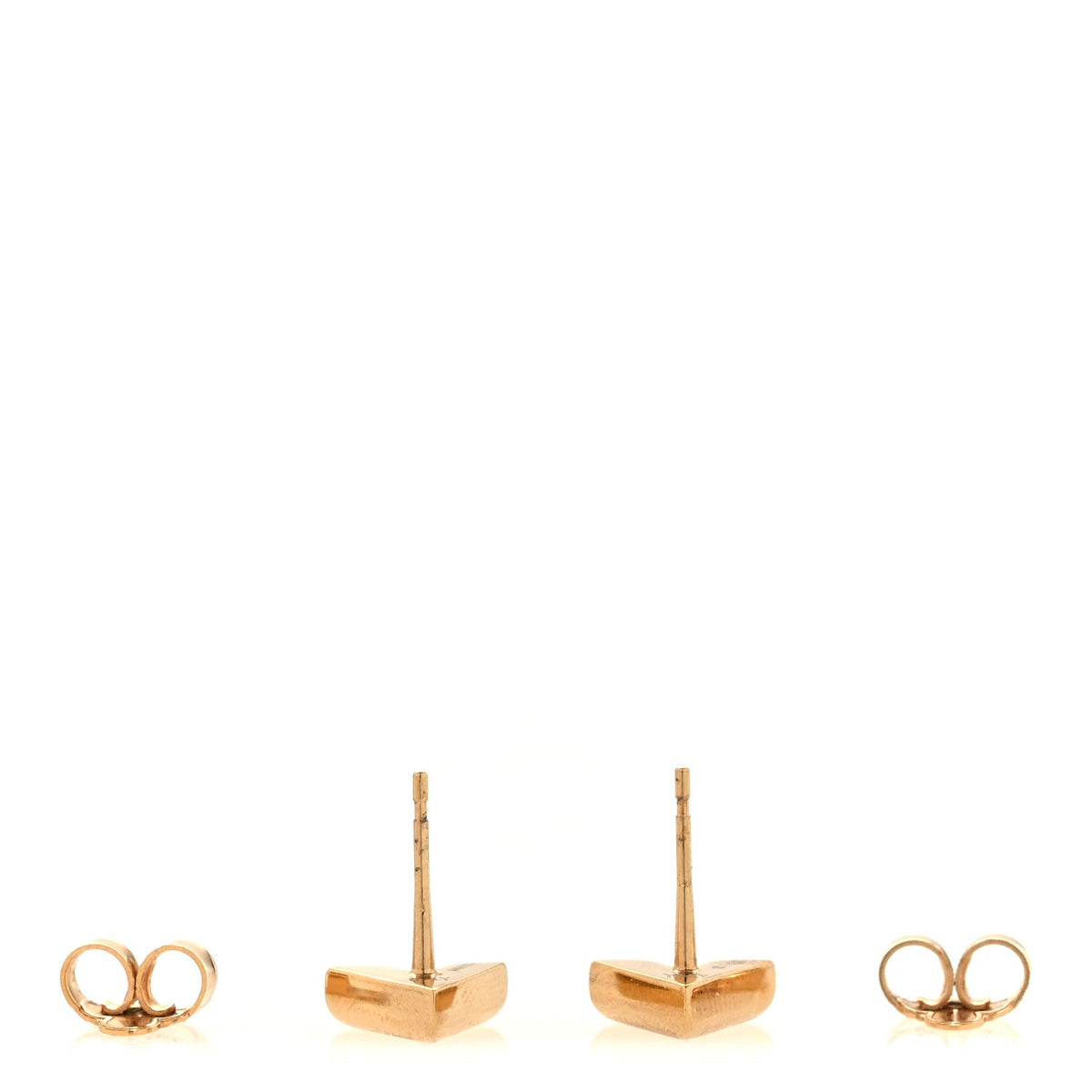 Brass Essential V Stud Earrings Gold