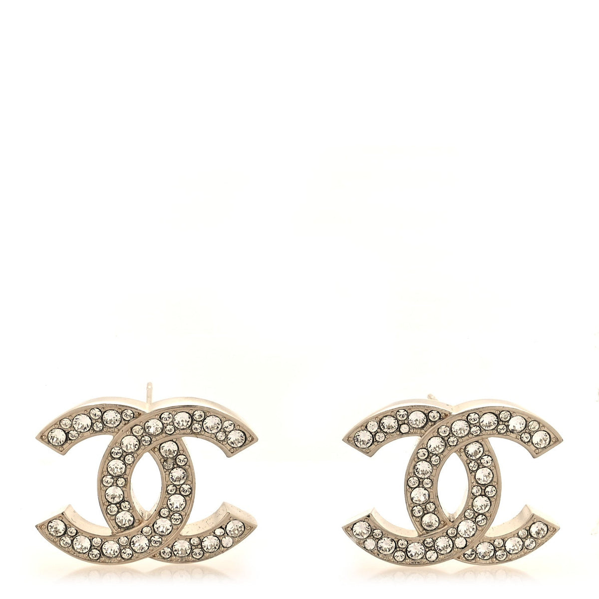 Crystal Mini CC Earrings Gold
