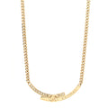 Crystal CC Choker Necklace Gold