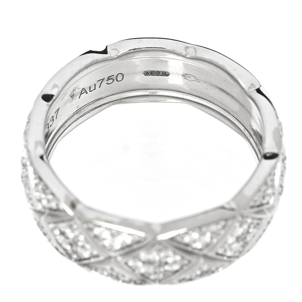 18K White Gold Diamond Small Coco Crush Pave Ring 50 5.5