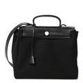 Toile Vache Calfskin Herbag 30 PM Ficelle Black