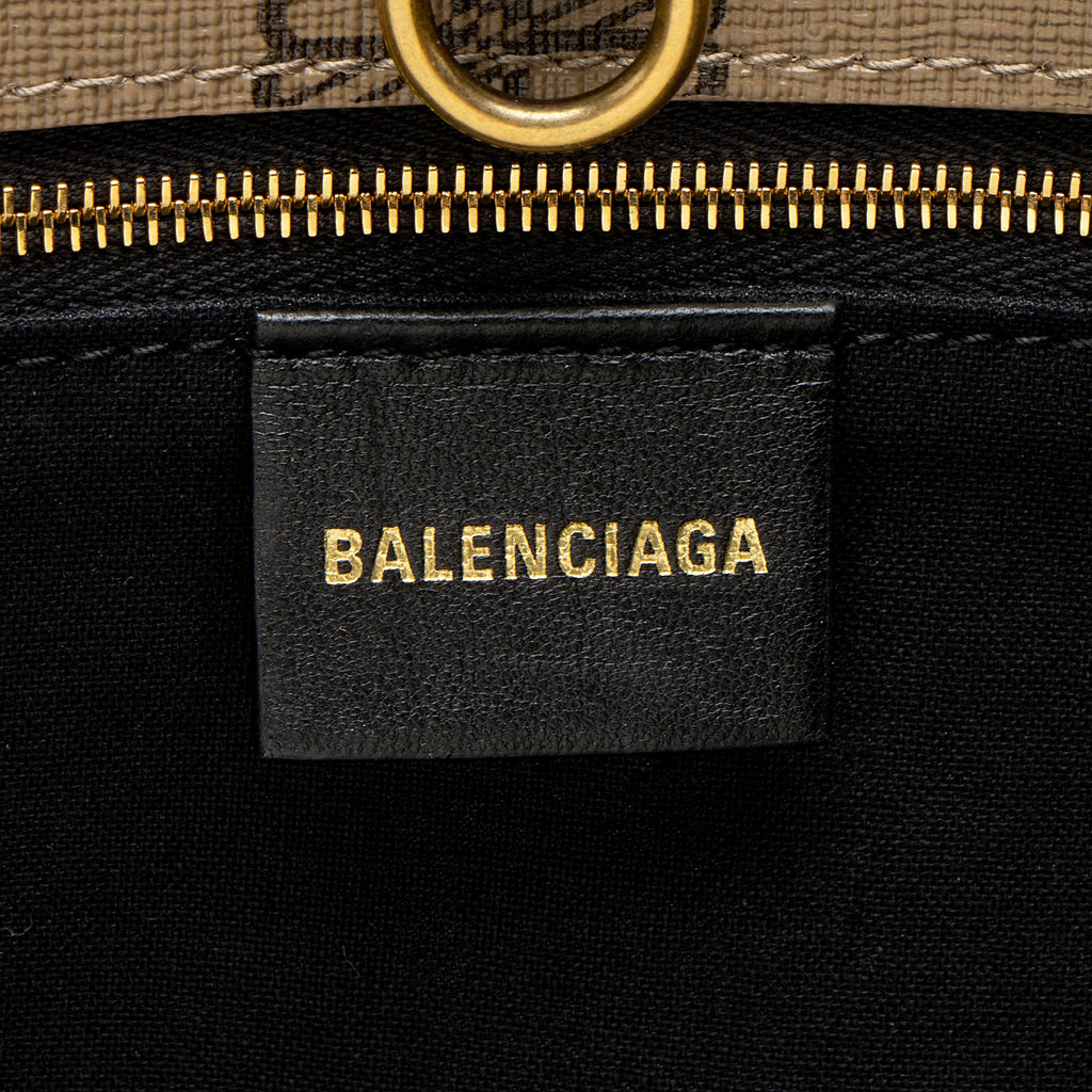 Balenciaga BB Monogram Canvas Signature Large Shopper Tote