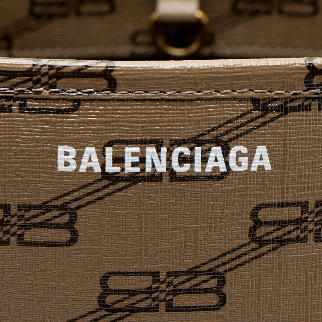 Balenciaga BB Monogram Canvas Signature Large Shopper Tote