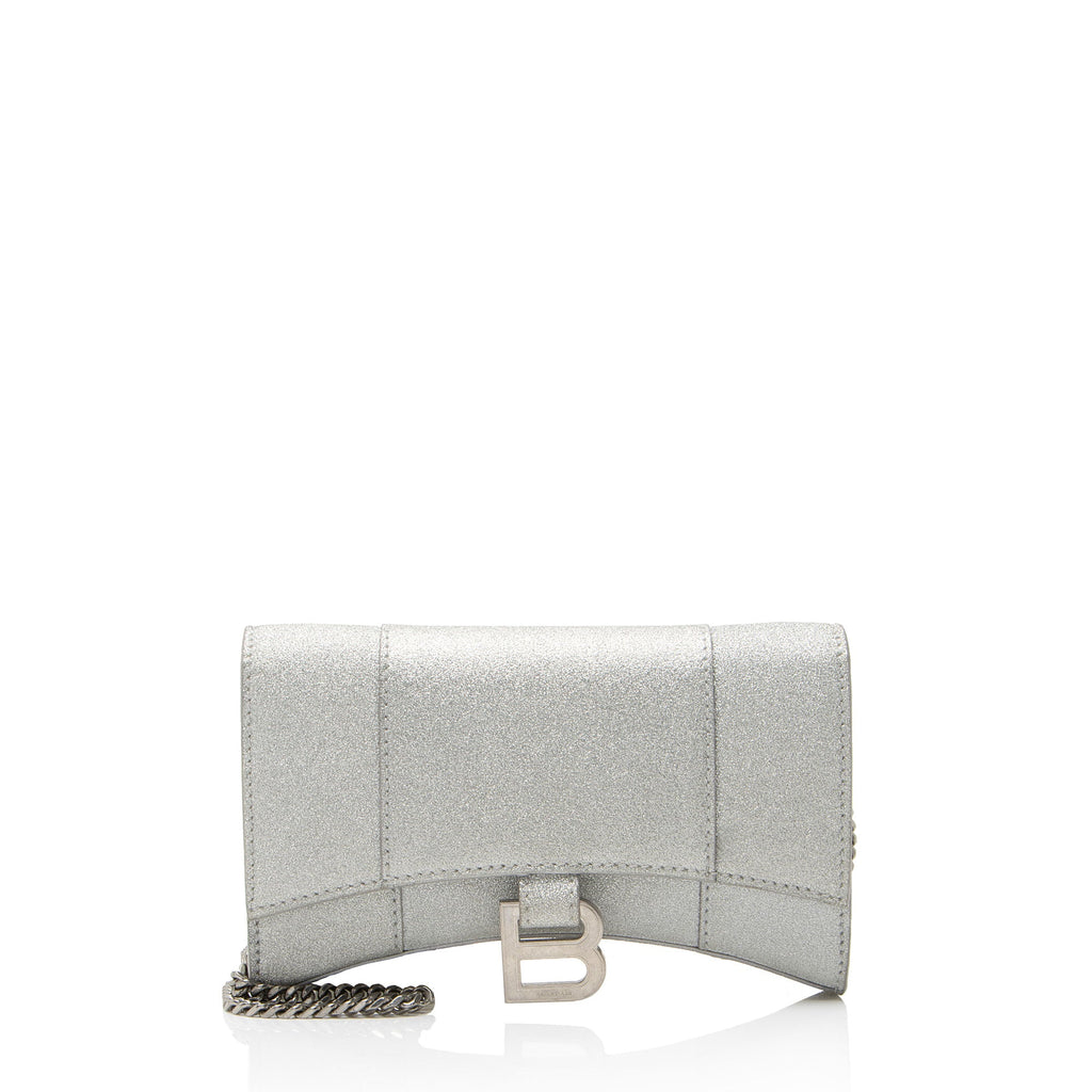 Balenciaga Glitter Hourglass XS Wallet on Chain