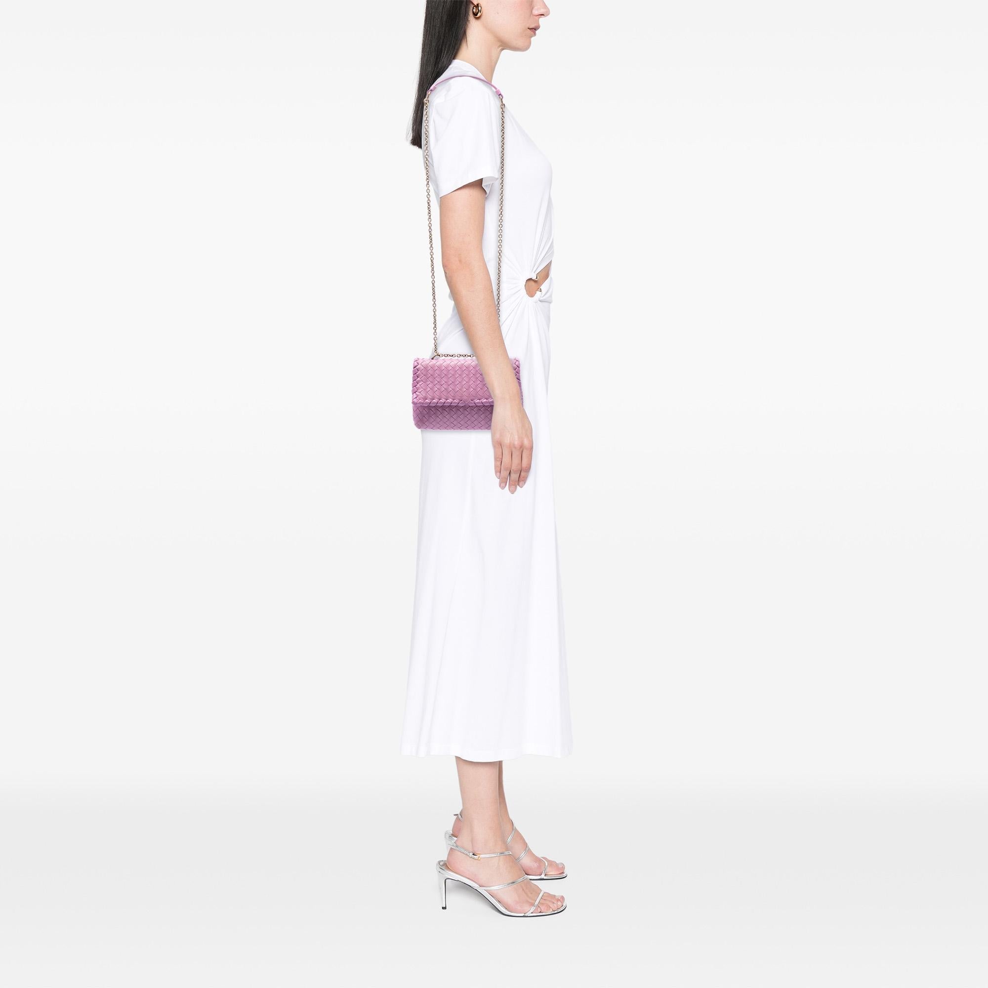 Bottega Veneta Baby Nappa Intrecciato Olimpia Crossbody