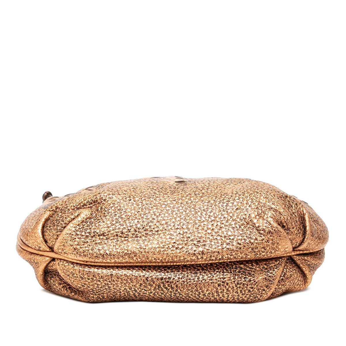 Bottega Veneta Intrecciato Trimmed Metallic Leather Crossbody