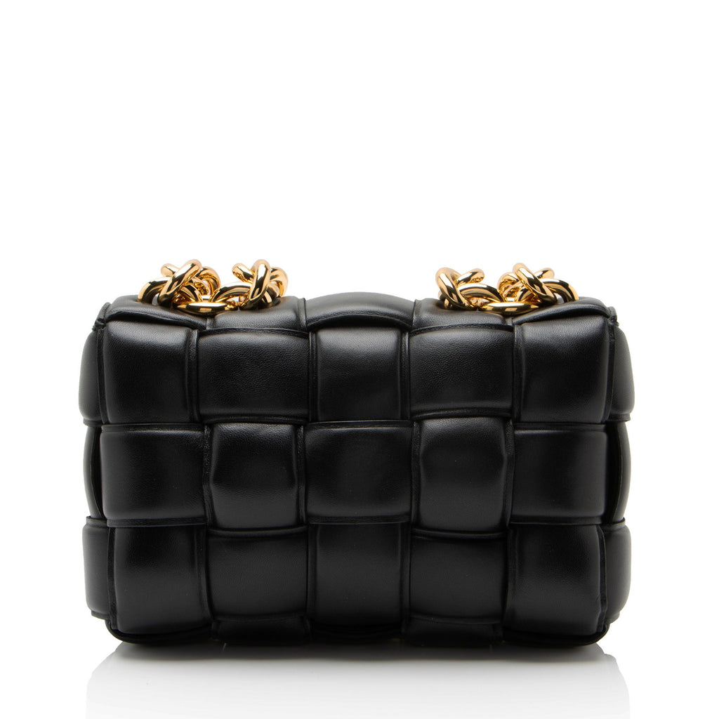 Bottega Veneta Lambskin Cassette Chain Maxi Shoulder Bag