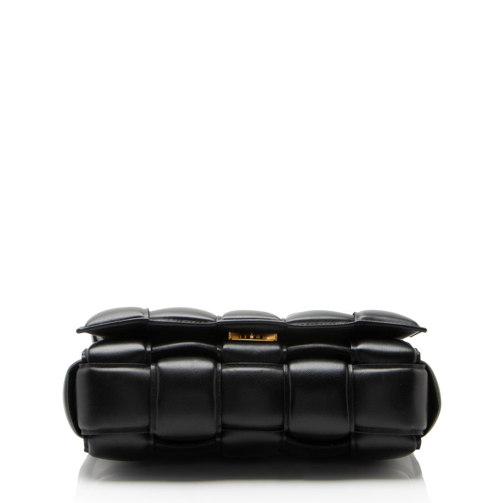 Bottega Veneta Lambskin Cassette Chain Maxi Shoulder Bag