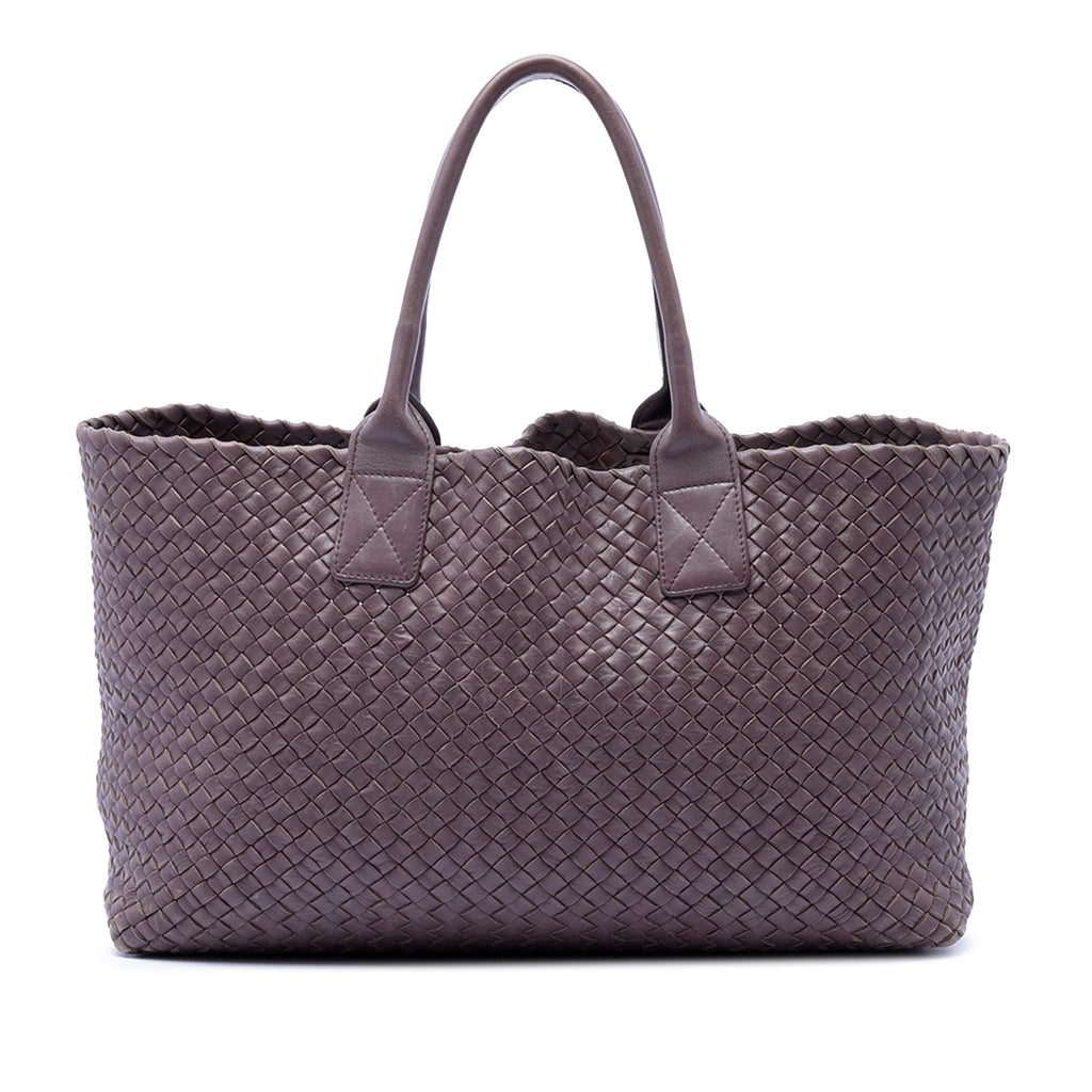 Bottega Veneta Limited Edition Medium Lambskin Intreccio Cabat Tote