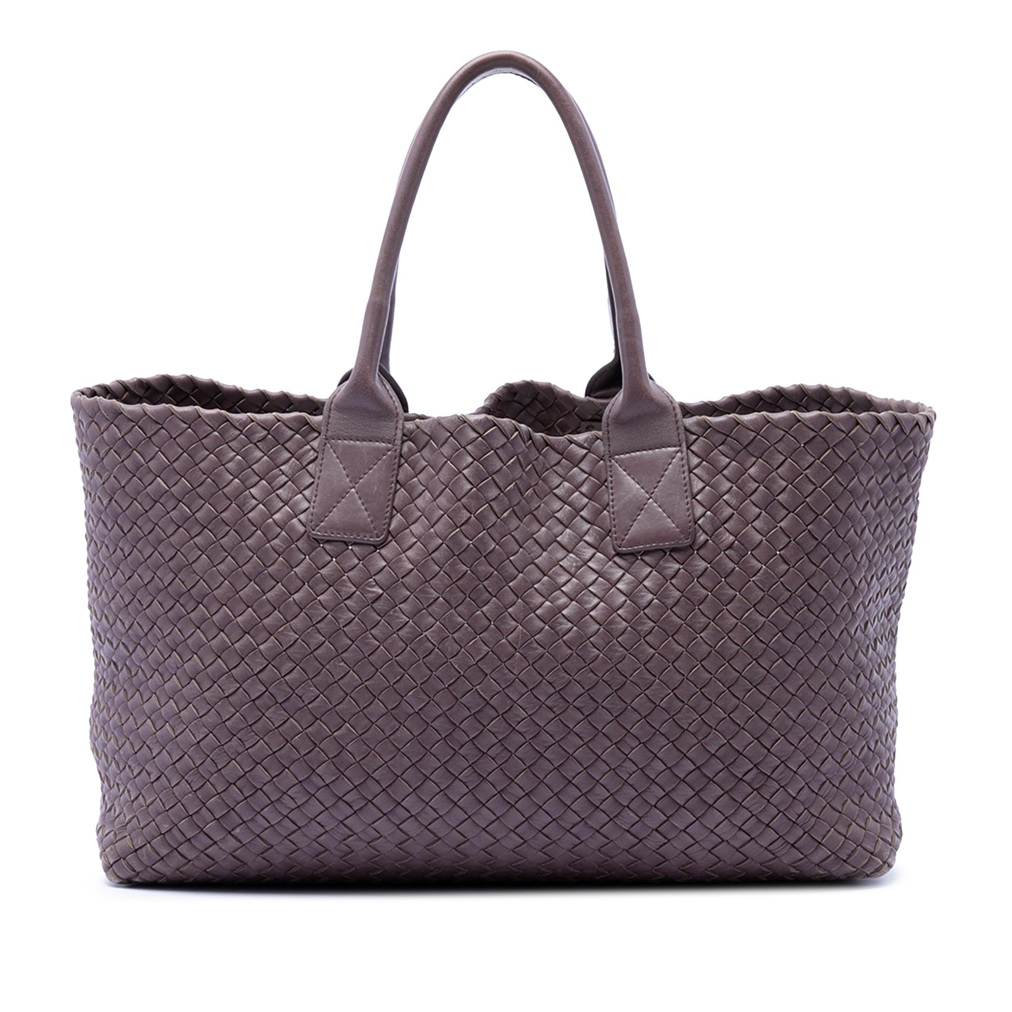 Bottega Veneta Limited Edition Medium Lambskin Intreccio Cabat Tote