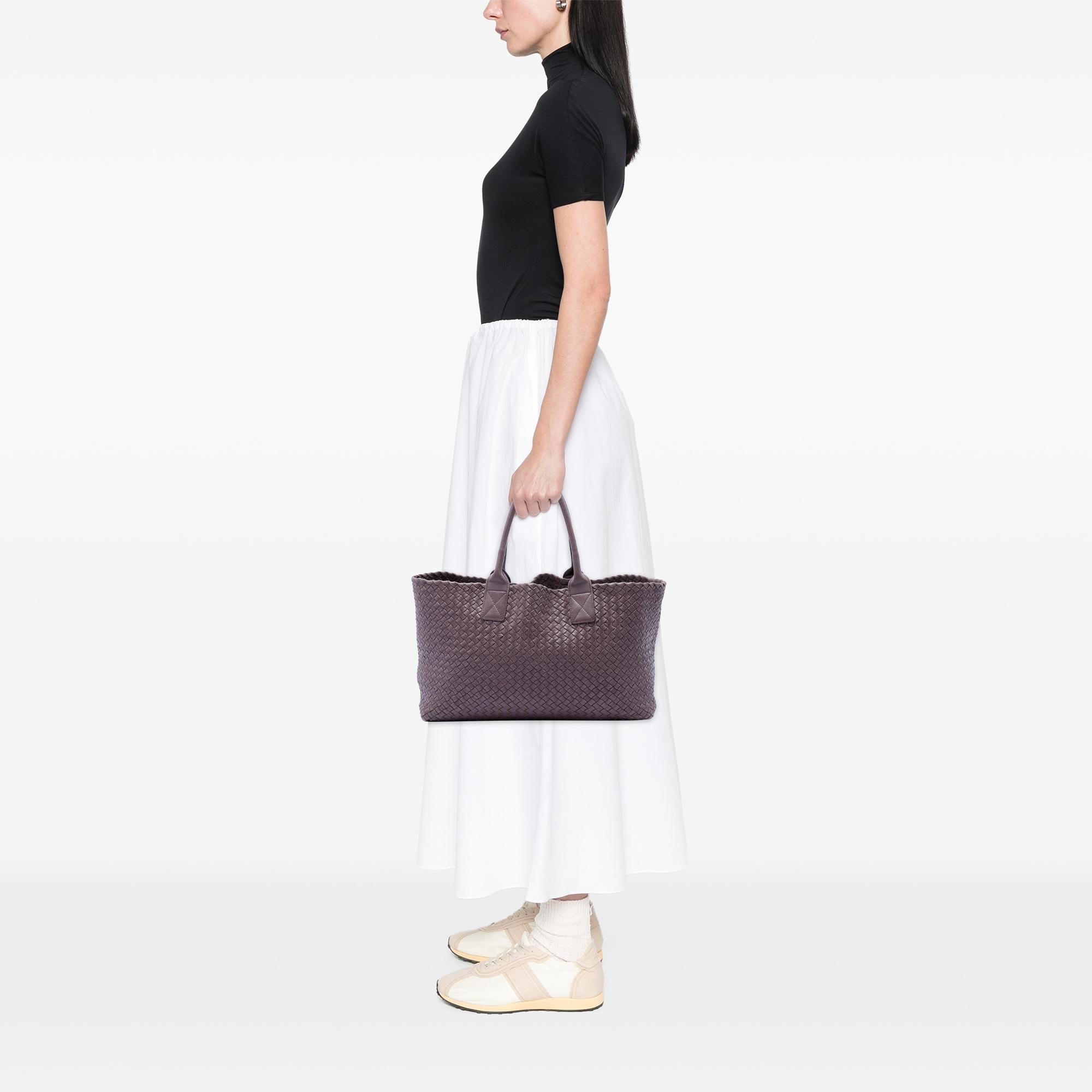 Bottega Veneta Limited Edition Medium Lambskin Intreccio Cabat Tote