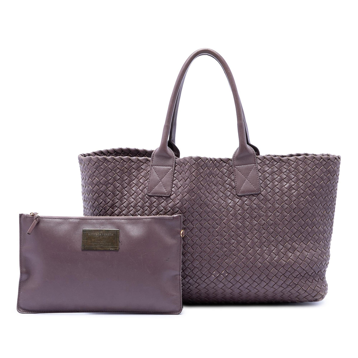 Bottega Veneta Limited Edition Medium Lambskin Intreccio Cabat Tote