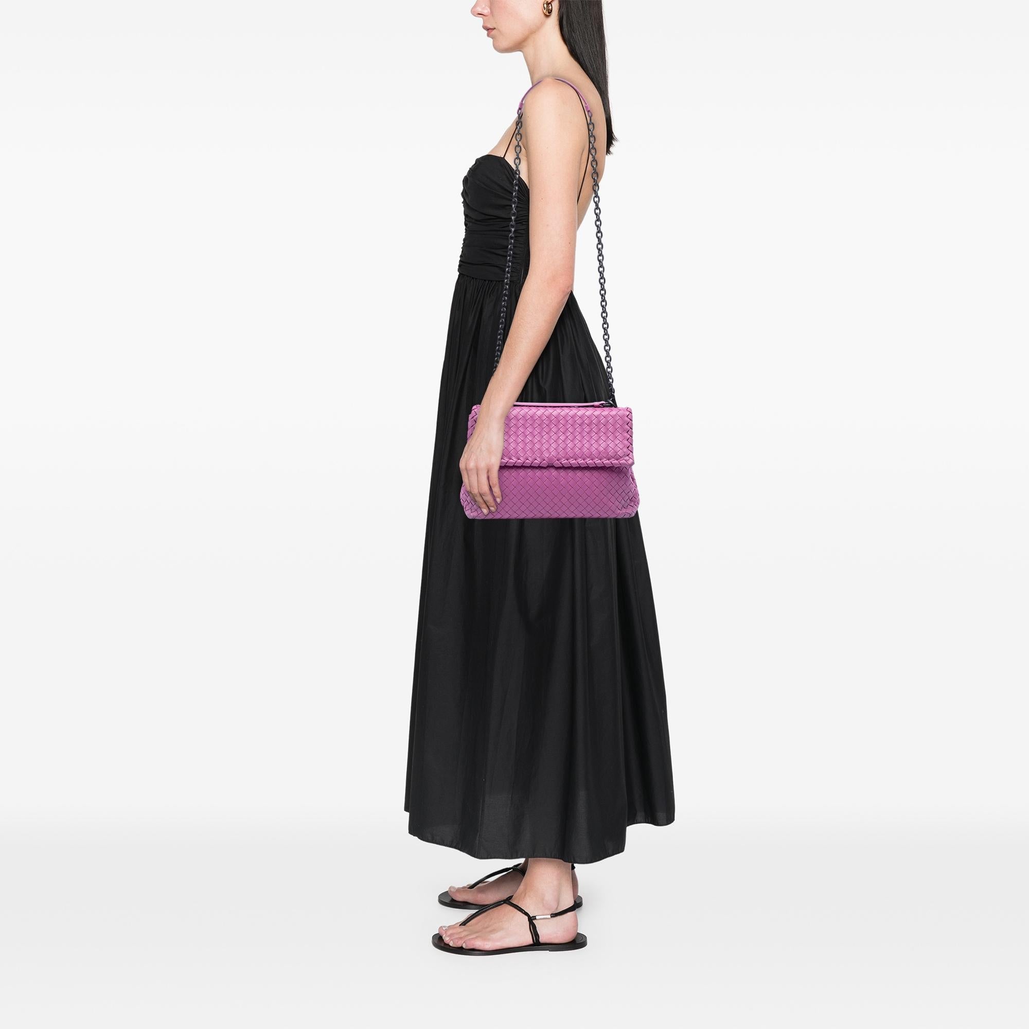 Bottega Veneta Medium Nappa Intrecciato Olimpia Shoulder Bag