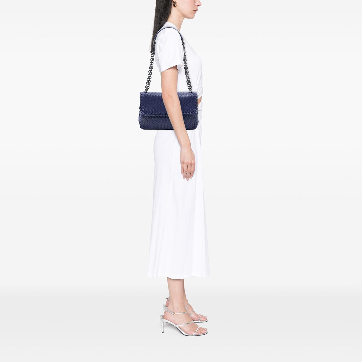 Bottega Veneta Medium Nappa Intrecciato Olimpia Shoulder Bag