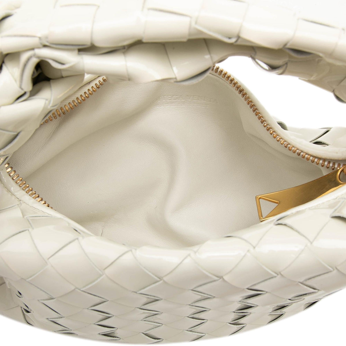 Bottega Veneta Mini Patent Intrecciato Jodie