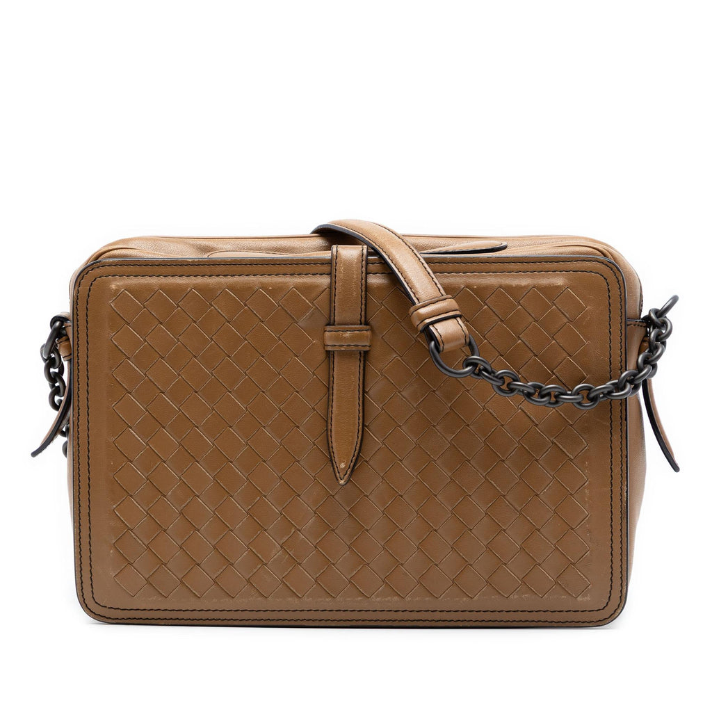 Bottega Veneta Nappa Intrecciato Belt Flap Camera Bag