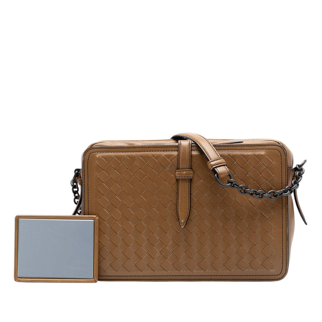 Bottega Veneta Nappa Intrecciato Belt Flap Camera Bag