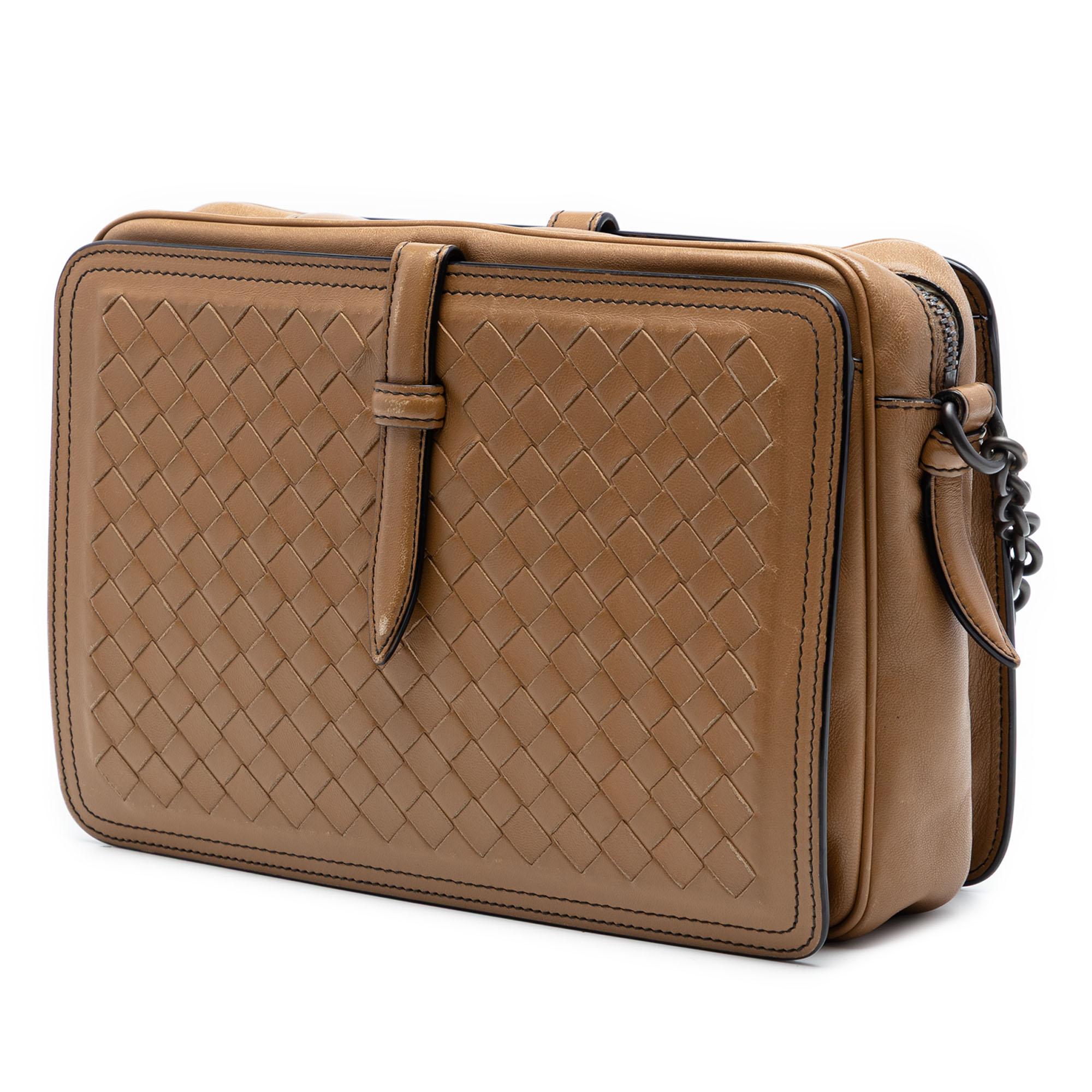 Bottega Veneta Nappa Intrecciato Belt Flap Camera Bag
