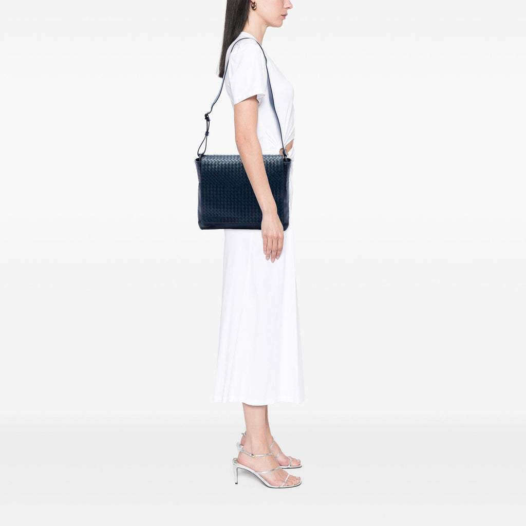 Bottega Veneta Nappa Intrecciato Flap Crossbody