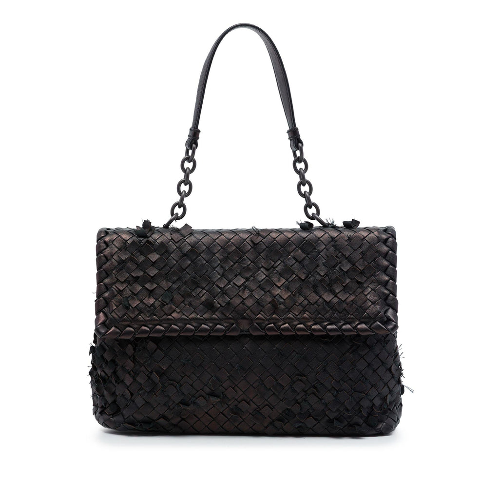 Bottega Veneta Nappa Intrecciato Tobu Olimpia Shoulder Bag