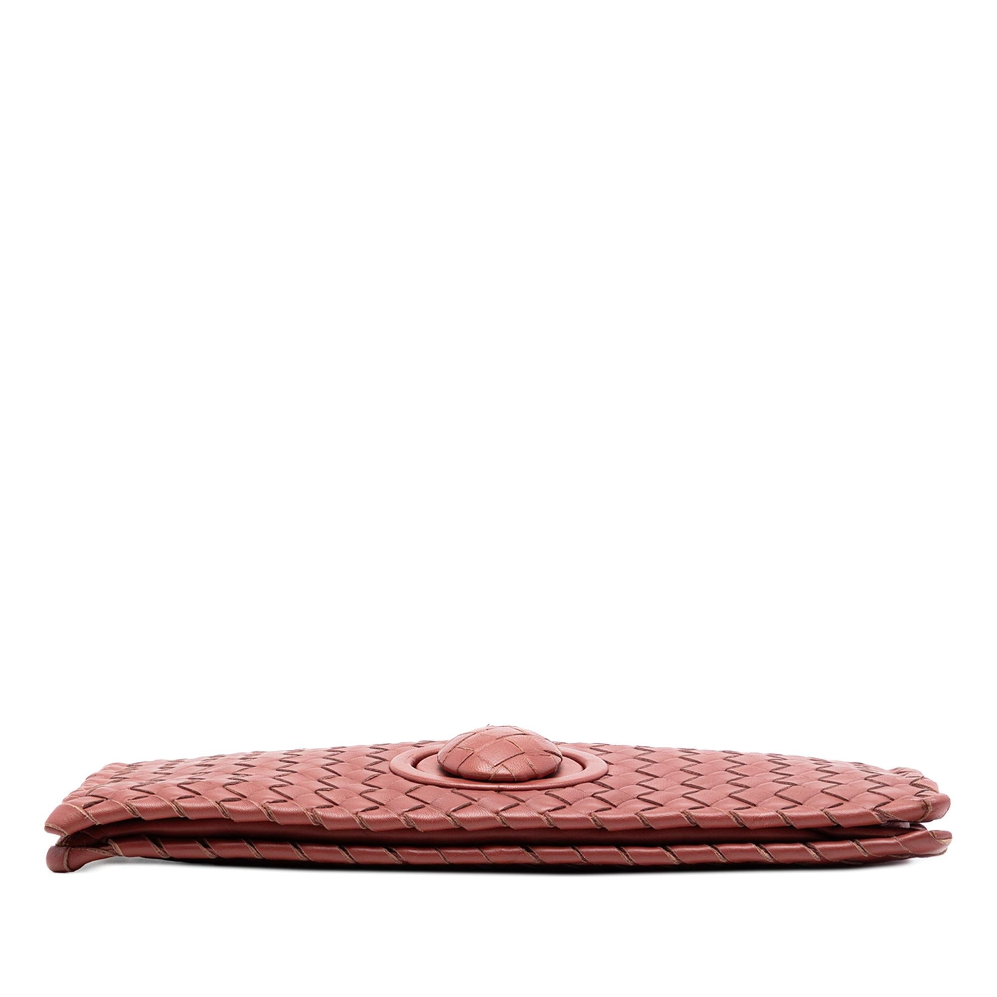 Bottega Veneta Nappa Intrecciato Turn Lock Clutch