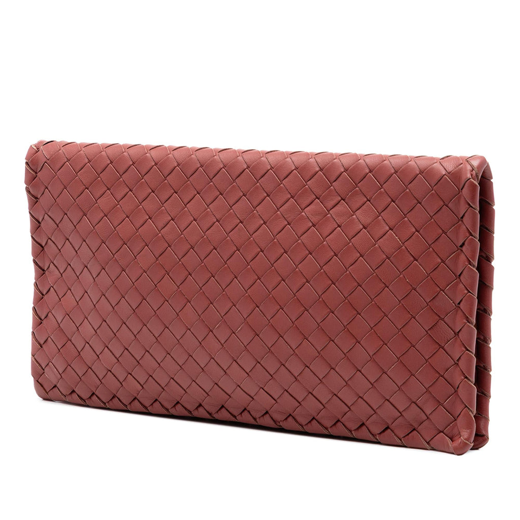 Bottega Veneta Nappa Intrecciato Turn Lock Clutch