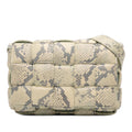 Bottega Veneta Python Embossed Goatskin Intrecciato Padded Cassette Crossbody