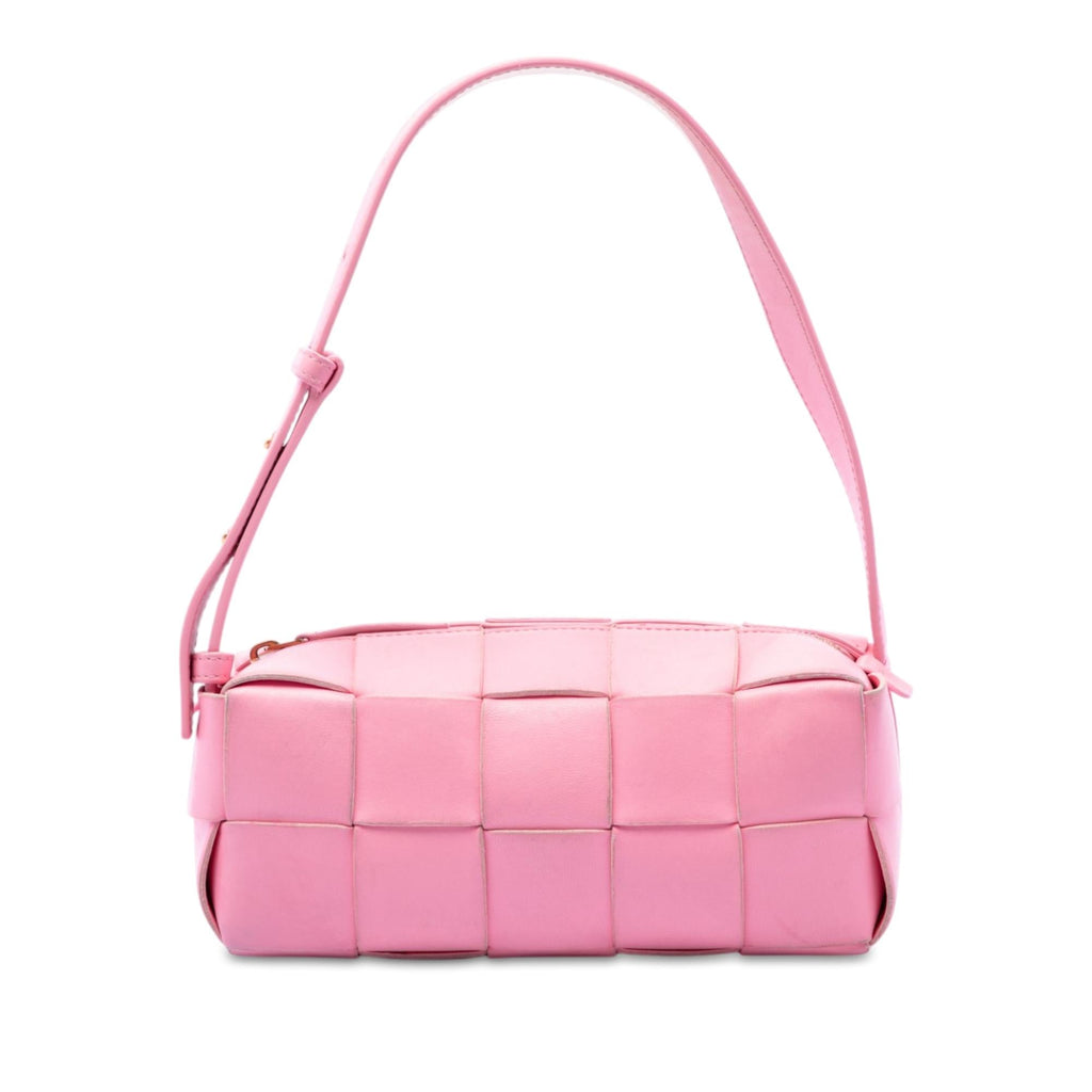 Bottega Veneta Small Lambskin Intrecciato Brick Cassette