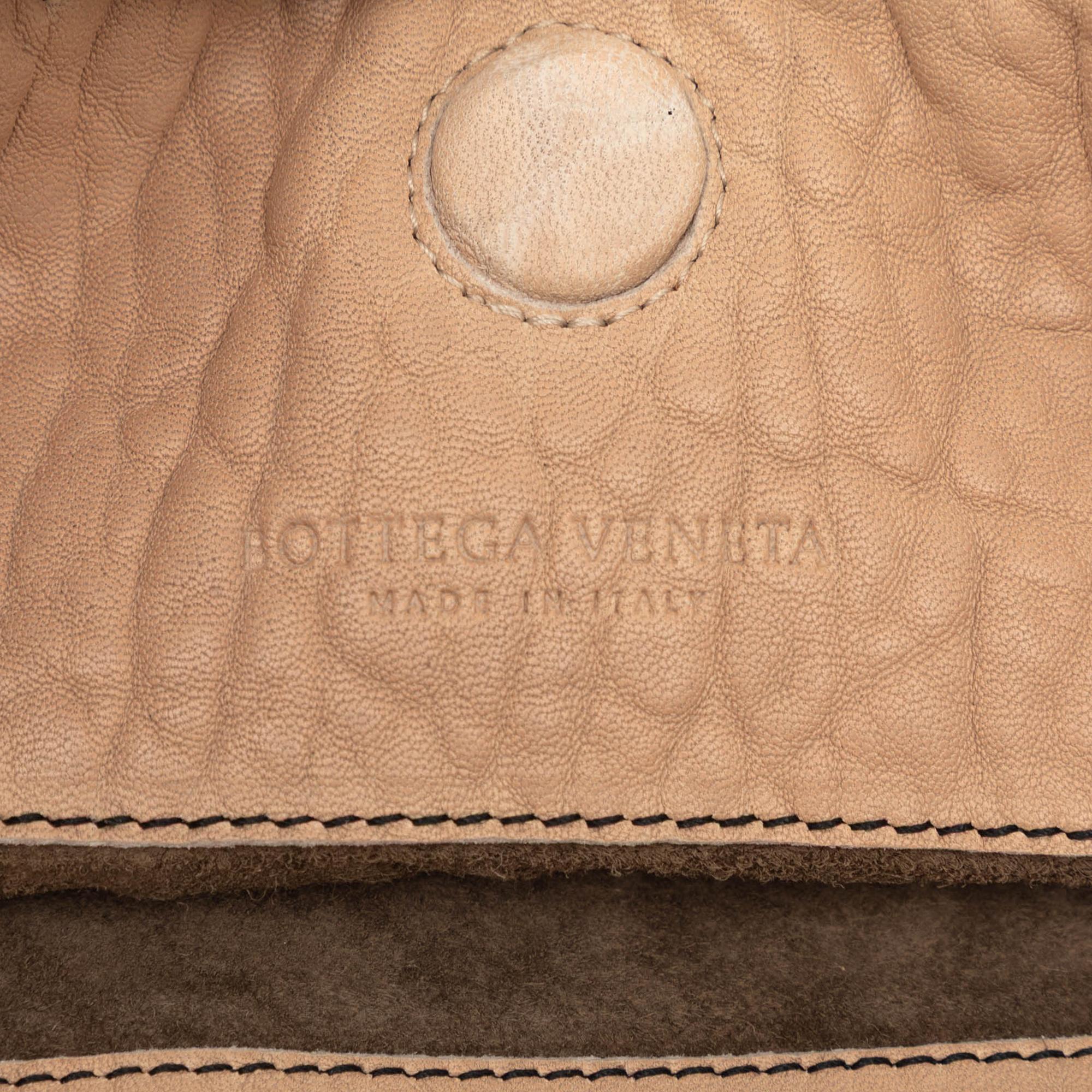 Bottega Veneta Textured Leather Whipstitch Duo Shoulder Bag