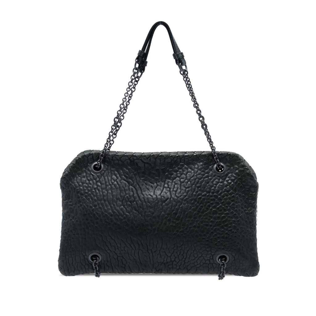 Bottega Veneta Textured Leather Whipstitch Duo Shoulder Bag
