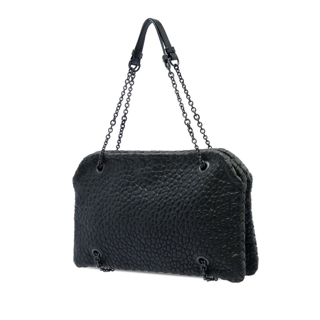 Bottega Veneta Textured Leather Whipstitch Duo Shoulder Bag
