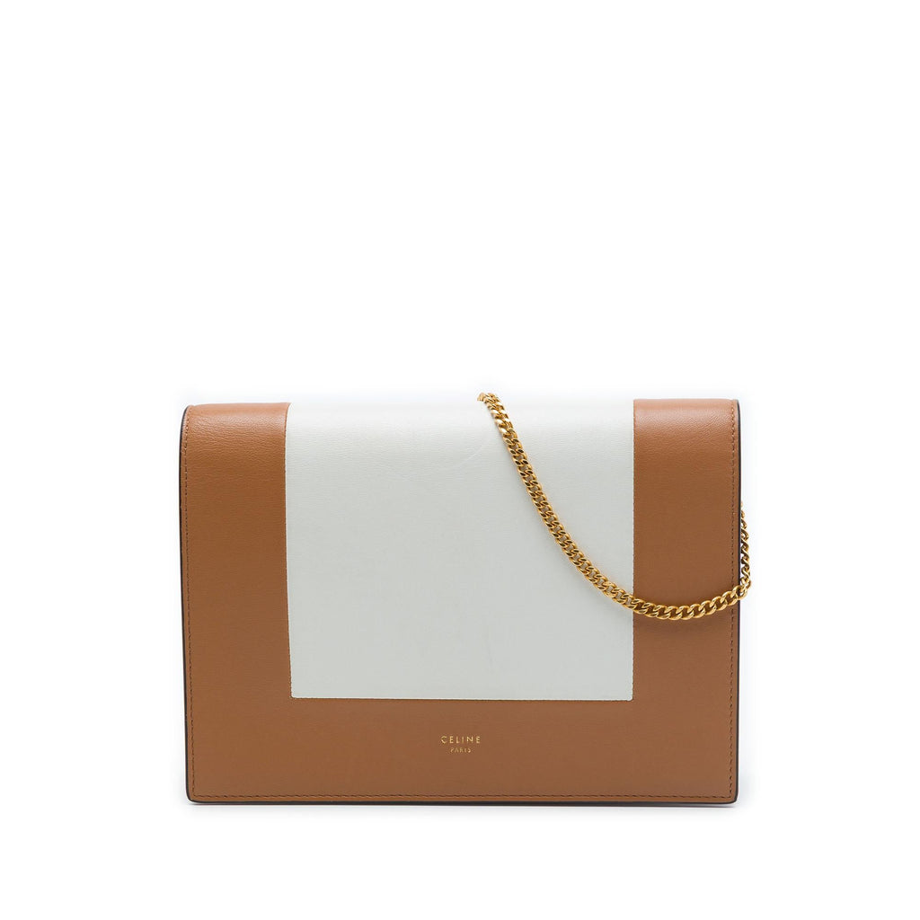 Celine Leather Frame Wallet on Chain