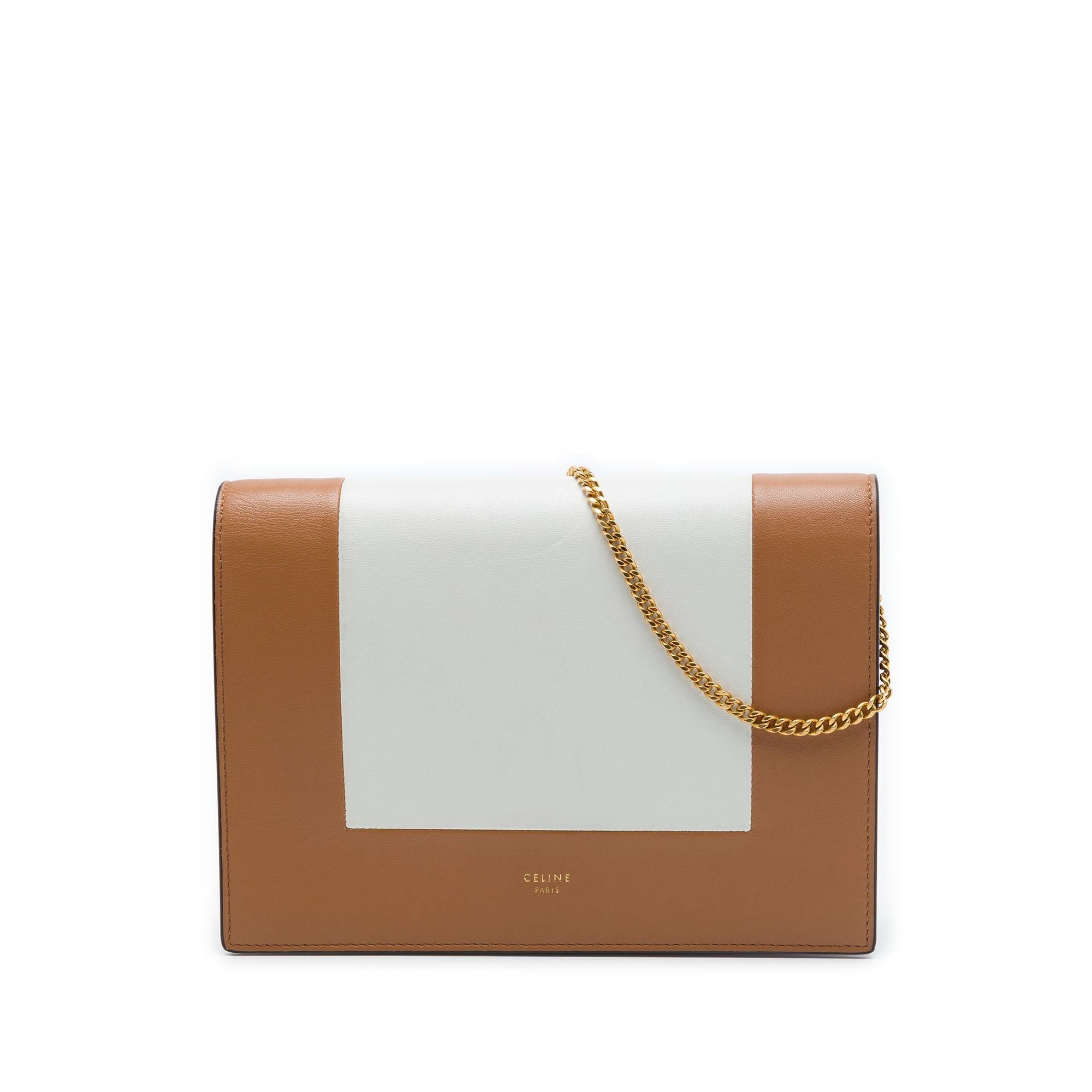 Celine Leather Frame Wallet on Chain