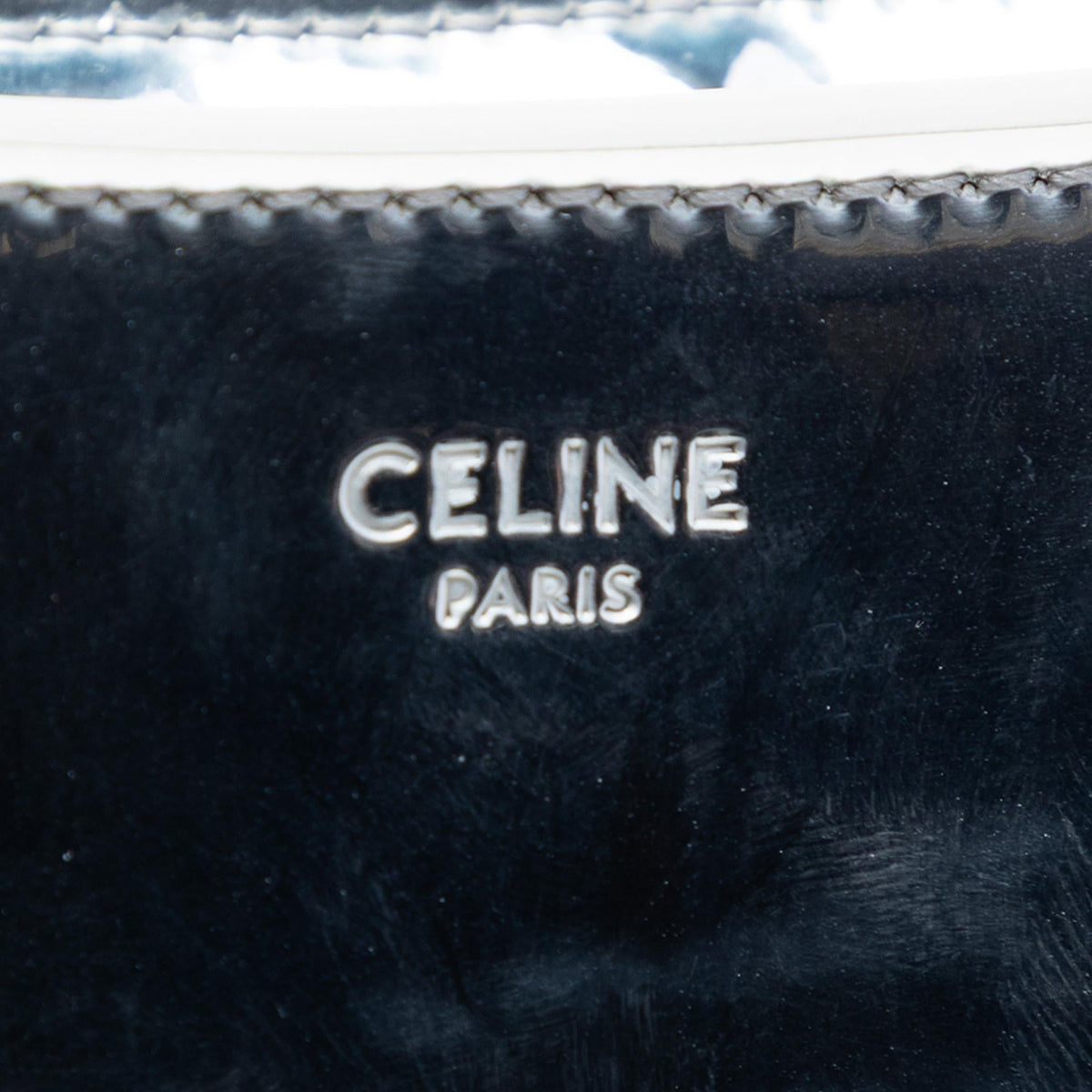 Celine Medium Mirror Calfskin Croque Shoulder Bag