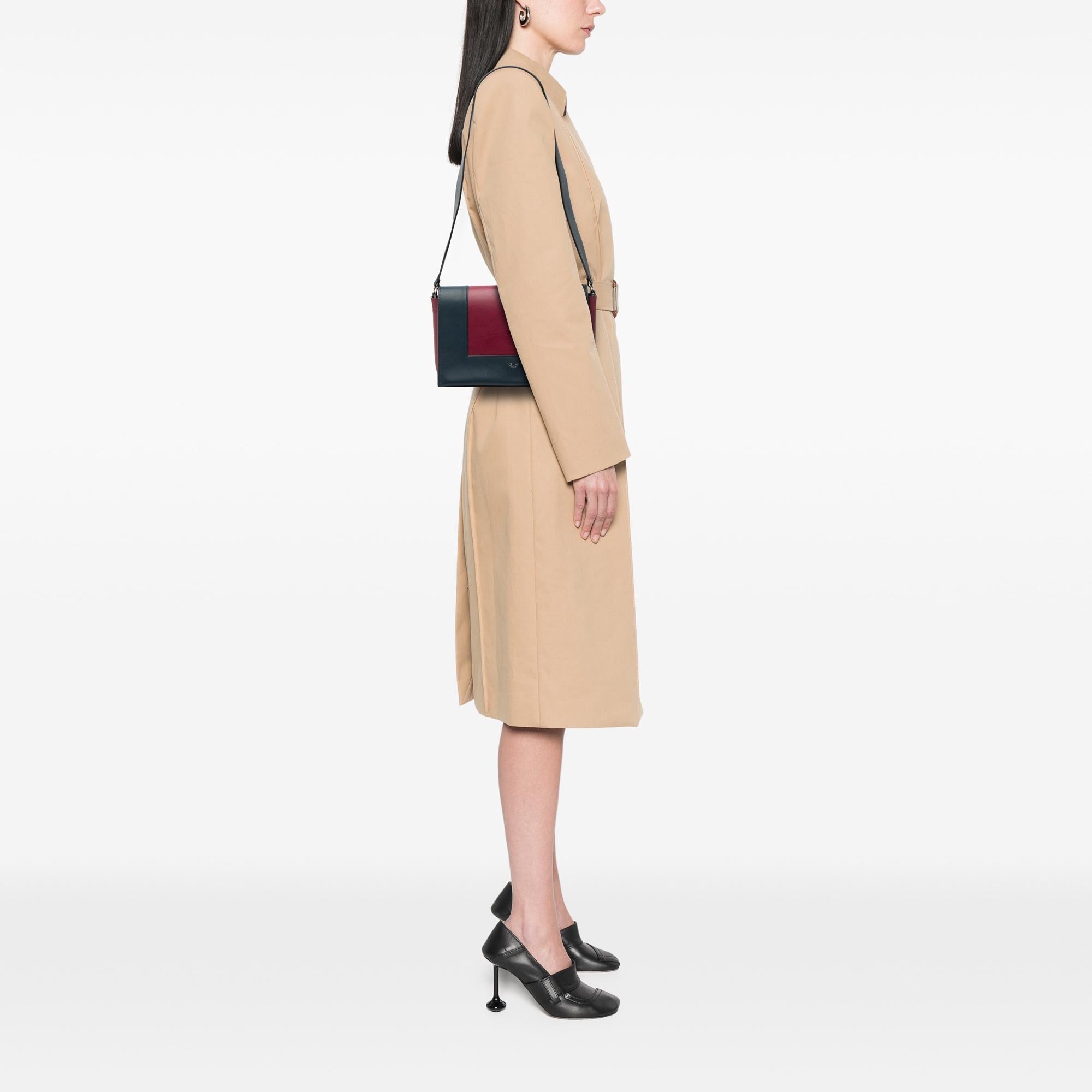 Celine Medium Shiny Smooth Calfskin Frame Shoulder Bag