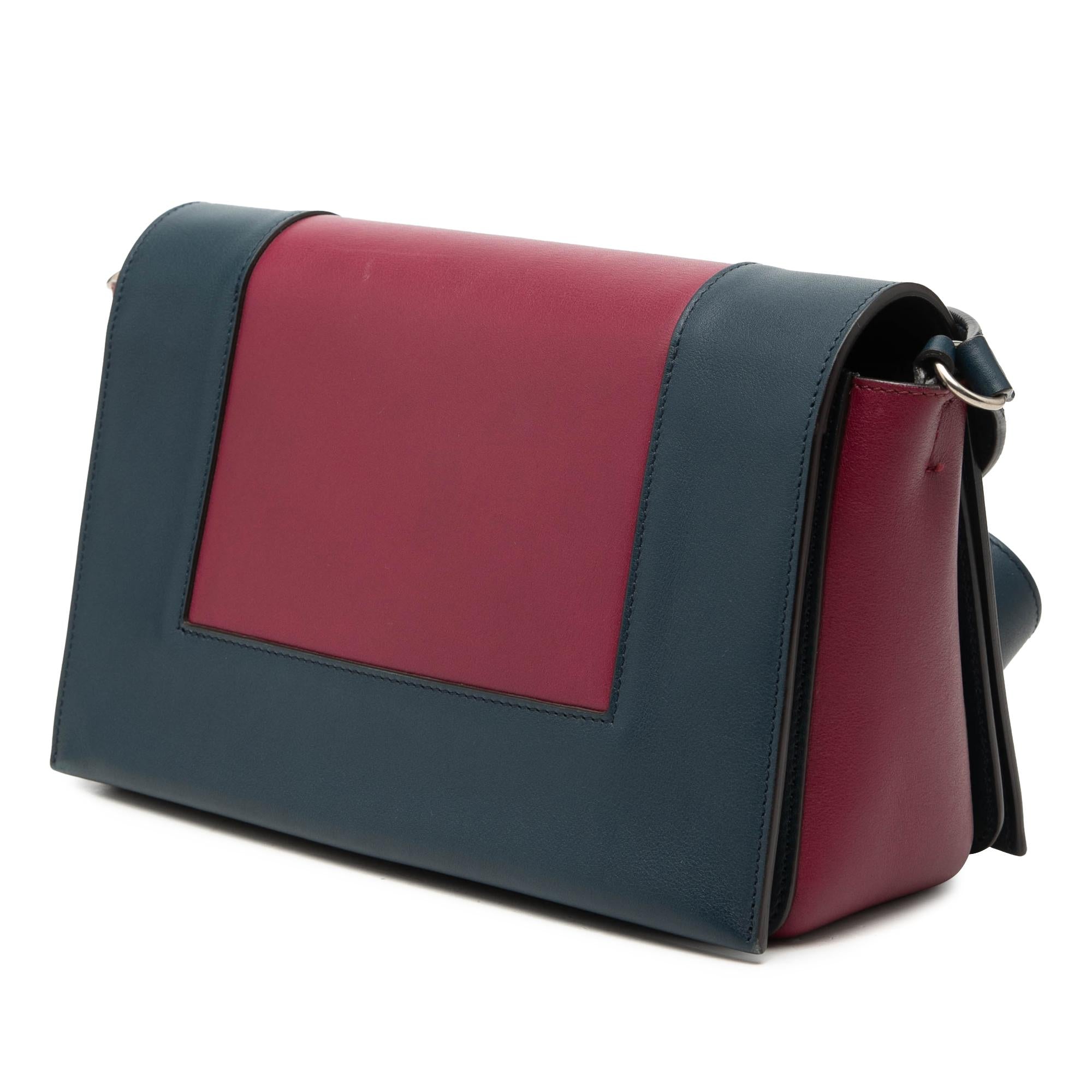 Celine Medium Shiny Smooth Calfskin Frame Shoulder Bag