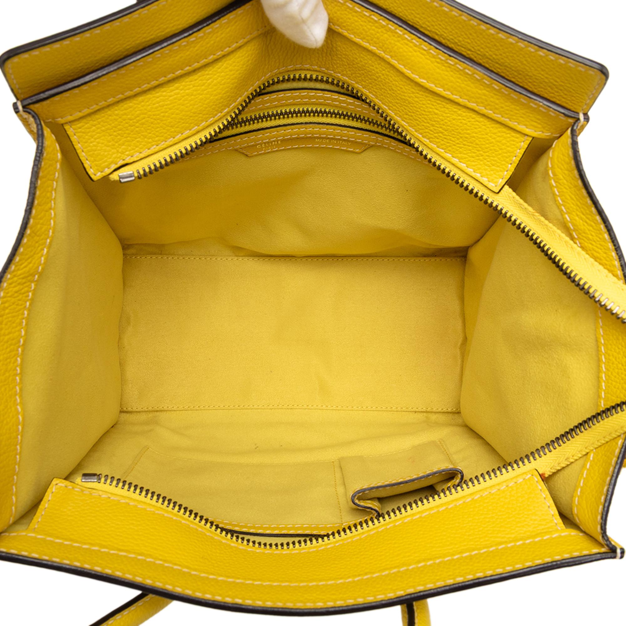 Celine Micro Drummed Calfskin Luggage Tote