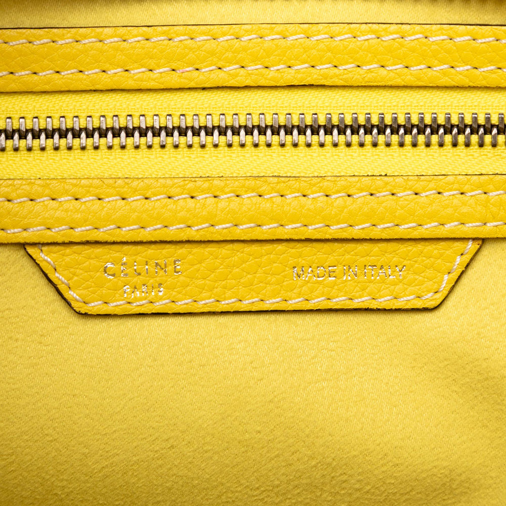 Celine Micro Drummed Calfskin Luggage Tote