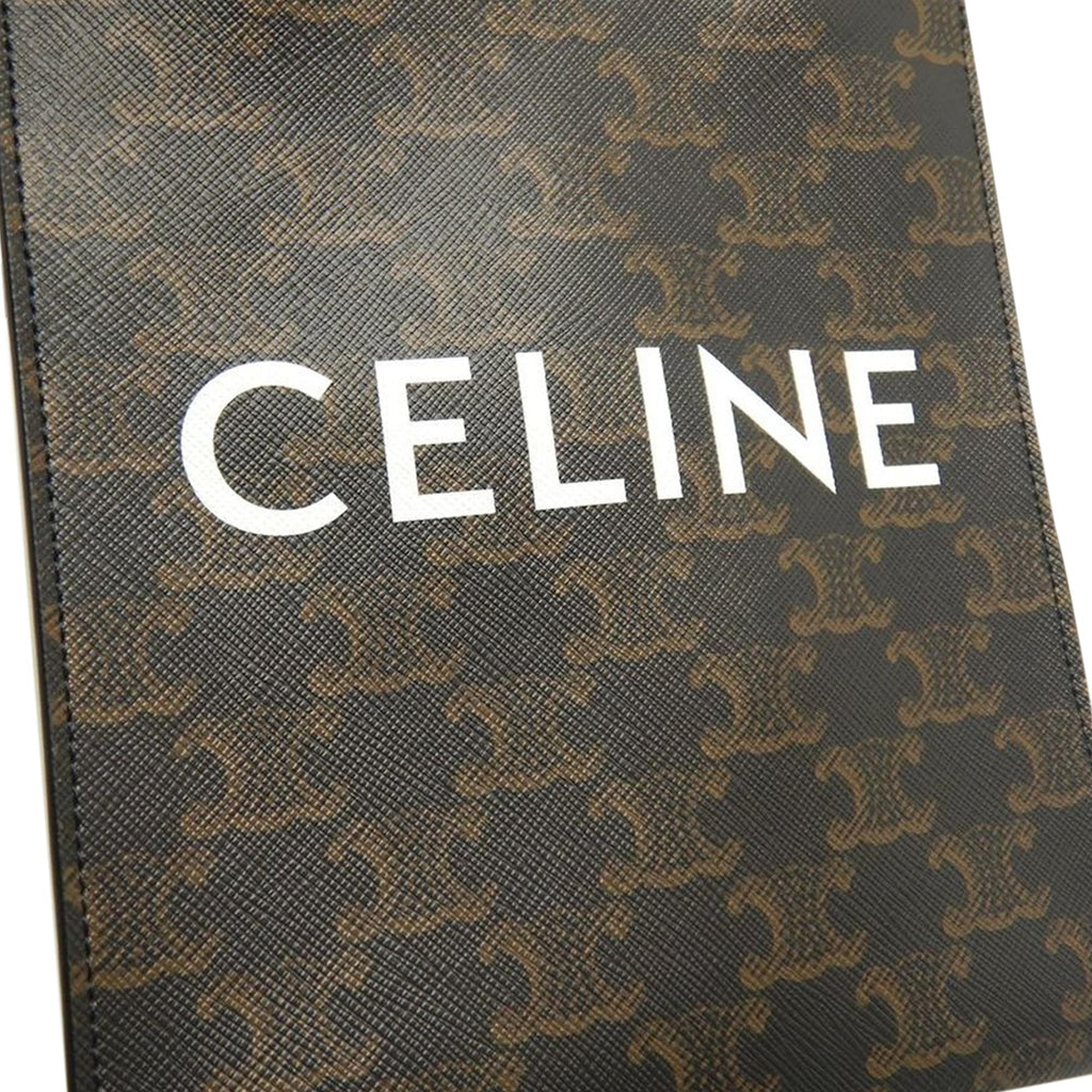 Celine Mini Triomphe Coated Canvas Vertical Cabas Satchel