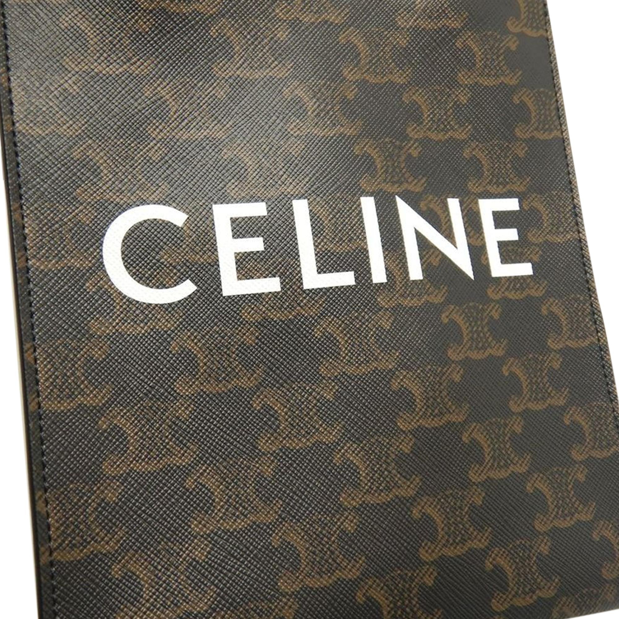 Celine Mini Triomphe Coated Canvas Vertical Cabas Satchel