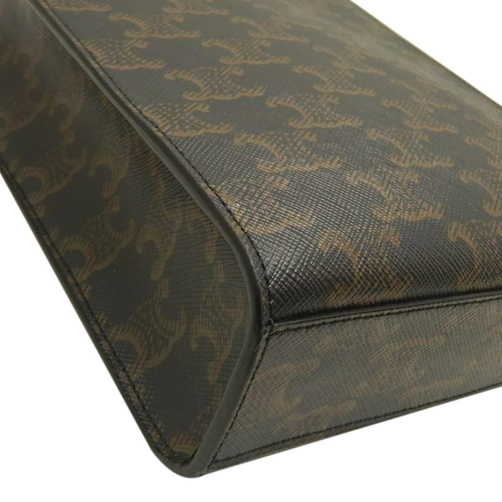 Celine Mini Triomphe Coated Canvas Vertical Cabas Satchel