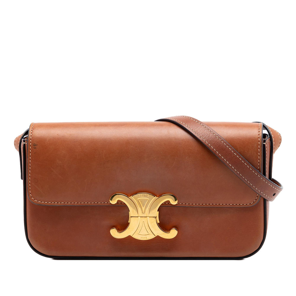 Celine Shiny Calfskin Claude Shoulder Bag