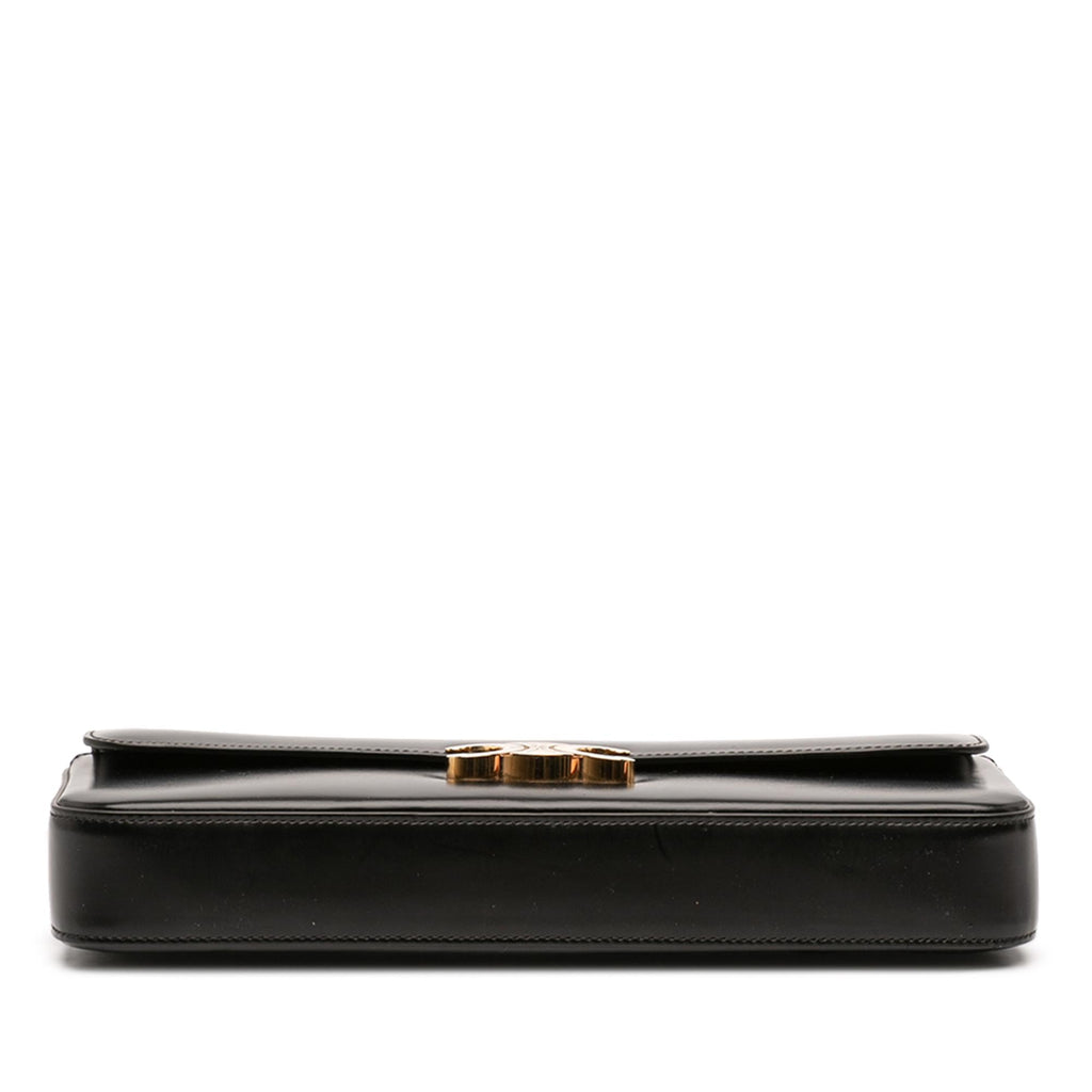 Celine Shiny Calfskin Triomphe Chain Shoulder Bag
