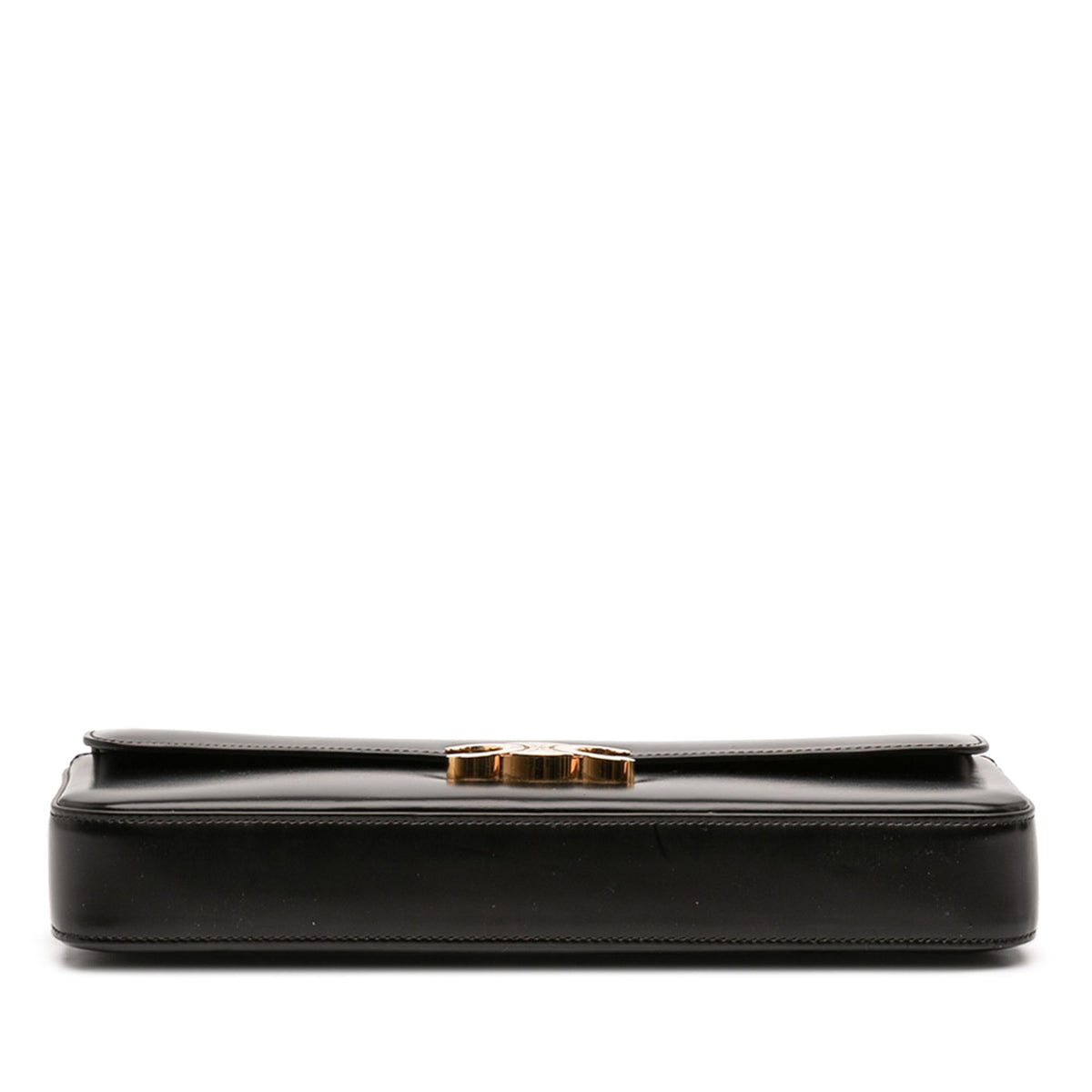 Celine Shiny Calfskin Triomphe Chain Shoulder Bag