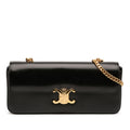 Celine Shiny Calfskin Triomphe Chain Shoulder Bag