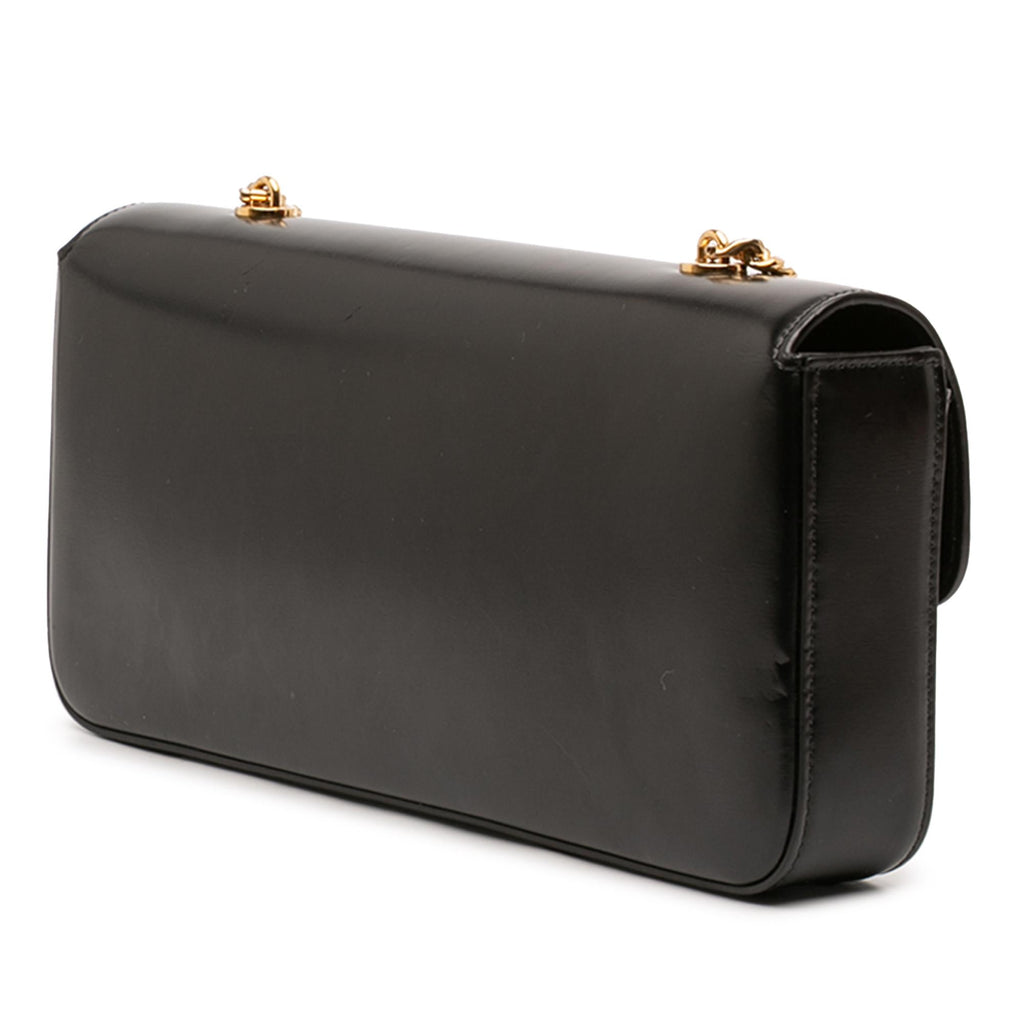 Celine Shiny Calfskin Triomphe Chain Shoulder Bag