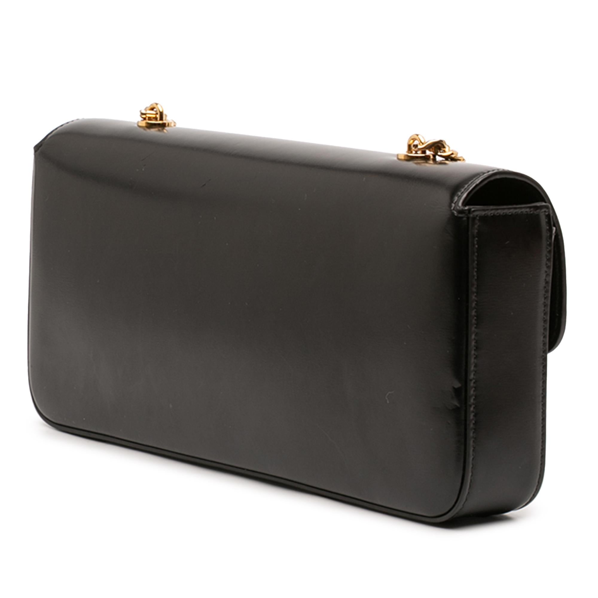 Celine Shiny Calfskin Triomphe Chain Shoulder Bag