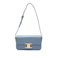 Celine Shiny Calfskin Triomphe Claude Shoulder Bag